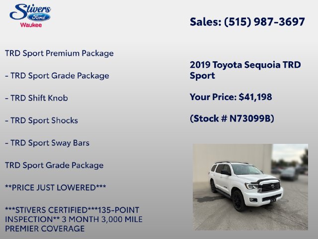Used 2019 Toyota Sequoia TRD Sport w/ TRD Sport Premium Package AWD/4WD image 16