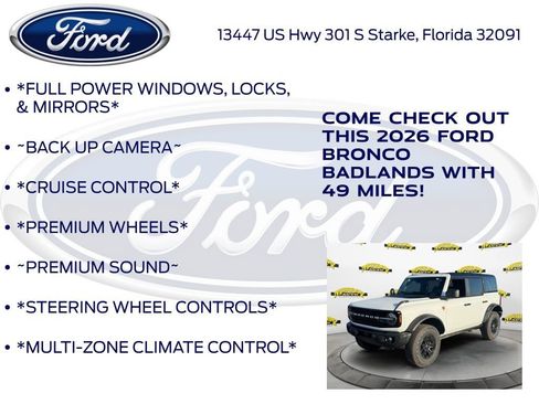 New 2026 Ford Bronco Badlands AWD/4WD image 10