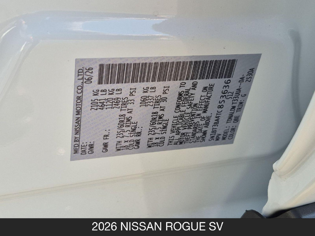 New 2026 Nissan Rogue SV FWD image 26