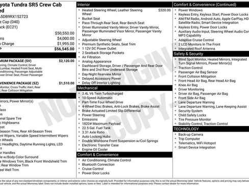 Used 2024 Toyota Tundra SR5 w/ SR5 Premium Package AWD/4WD image 6