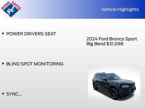 Certified 2024 Ford Bronco Sport Big Bend w/ Convenience Package AWD/4WD image 34