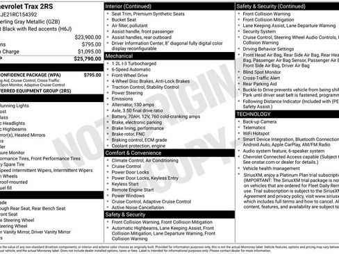 Certified 2024 Chevrolet Trax RS w/ Driver Confidence Package FWD image 6