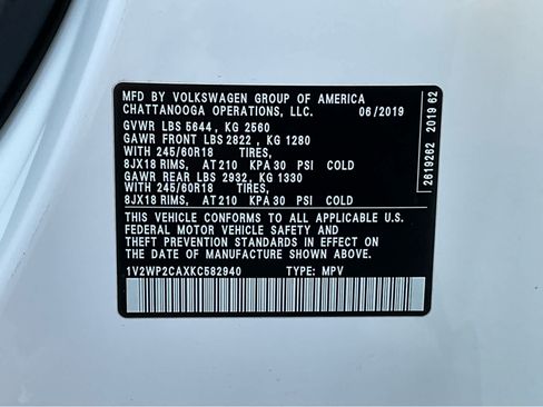 Used 2019 Volkswagen Atlas SE FWD image 34
