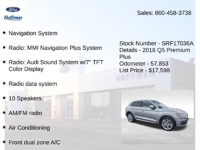 Used 2018 Audi Q5 2.0T Premium Plus AWD/4WD image 5
