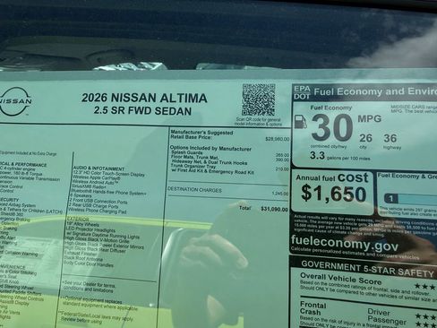New 2026 Nissan Altima 2.5 SR FWD image 31