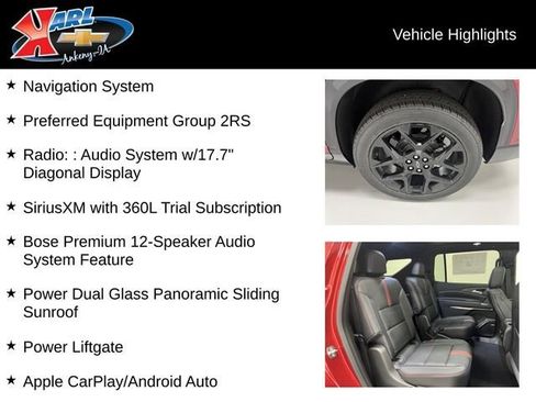 New 2026 Chevrolet Traverse RS AWD/4WD image 3