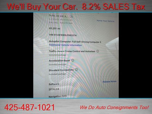 Used 2020 Tesla Model 3 Long Range AWD/4WD image 12