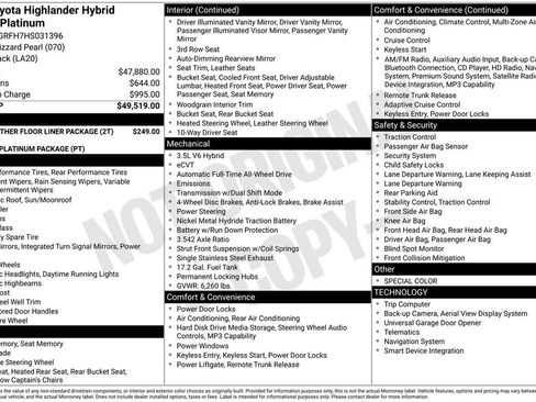 Used 2017 Toyota Highlander Limited Platinum AWD/4WD image 23