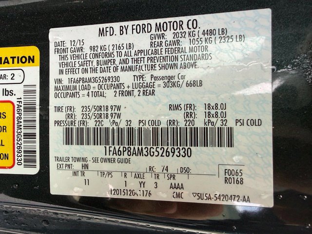 Used 2016 Ford Mustang Coupe w/ Equipment Group 051A RWD image 13