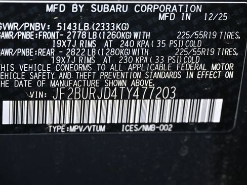 New 2026 Subaru Outback Touring XT image 21