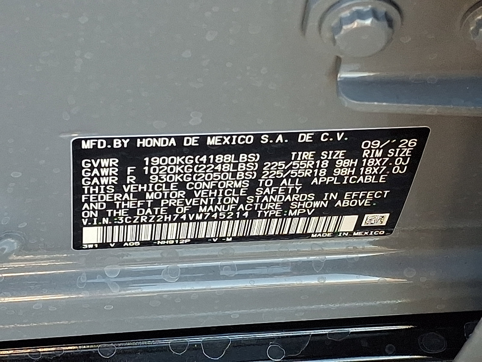 New 2027 Honda HR-V EX-L image 10