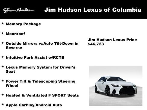 Certified 2023 Lexus IS 350 F Sport w/ Memory Package RWD image 4