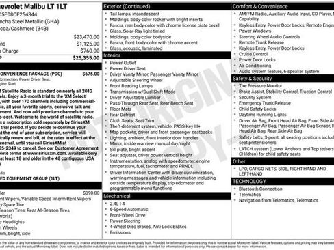 Used 2012 Chevrolet Malibu LT w/ Power Convenience Package FWD image 5