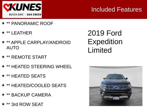 Used 2019 Ford Expedition Limited w/ Equipment Group 301A AWD/4WD image 2