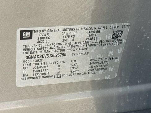 Used 2018 Chevrolet Equinox LT w/ Sun & Infotainment Package AWD/4WD image 32