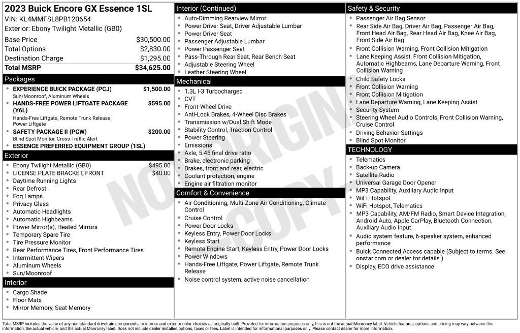 Used 2023 Buick Encore GX Essence w/ Experience Buick Package FWD image 7