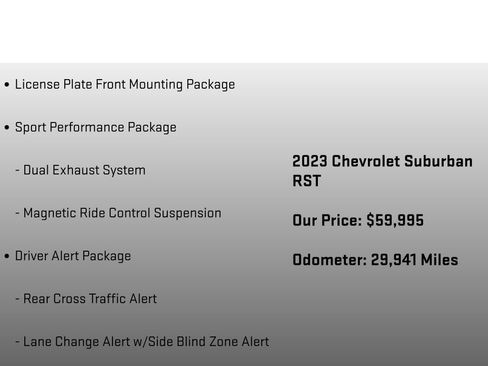 Used 2023 Chevrolet Suburban RST w/ Sport Performance Package image 24