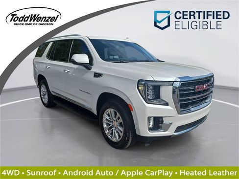 Certified 2022 GMC Yukon SLT w/ SLT Luxury Package AWD/4WD image 1