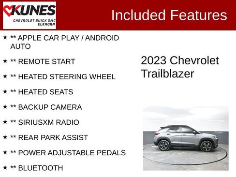 Used 2023 Chevrolet TrailBlazer RS w/ Convenience Package image 2