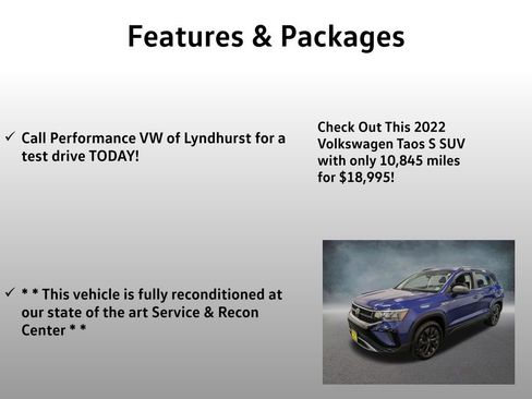 Used 2022 Volkswagen Taos S image 4