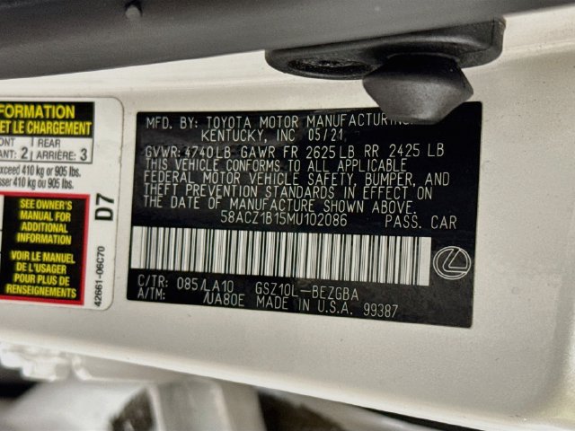 Used 2021 Lexus ES 350 w/ Accessory Package 2 FWD image 37