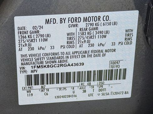 Used 2024 Ford Explorer ST w/ Equipment Group 401A AWD/4WD image 47