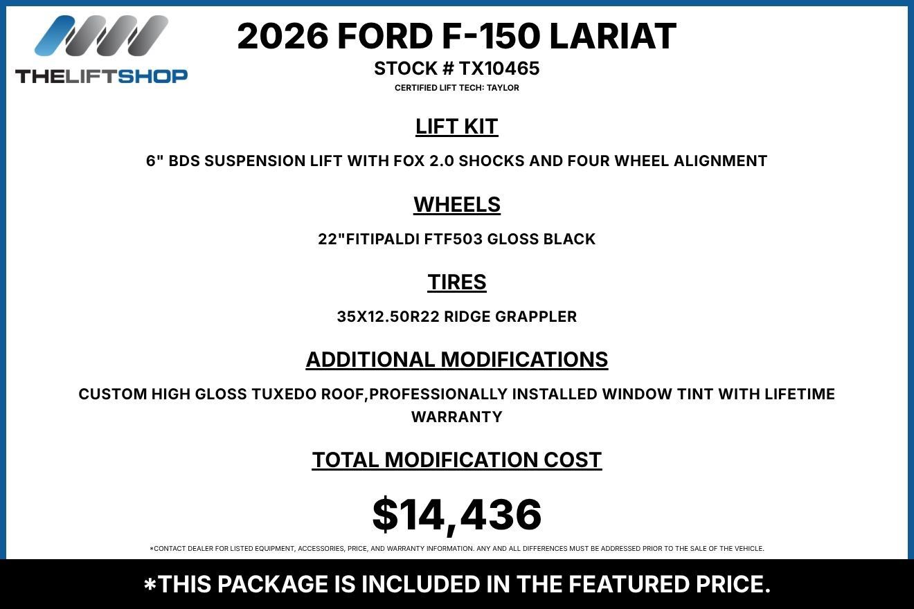 Used 2026 Ford F150 Lariat w/ Equipment Group 502A High AWD/4WD image 2