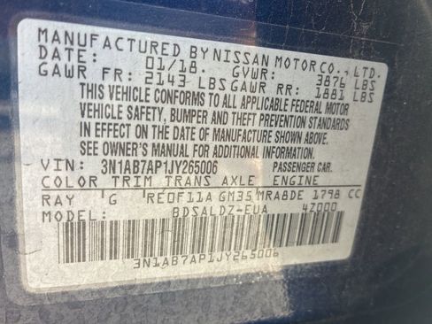 Used 2018 Nissan Sentra SV image 2