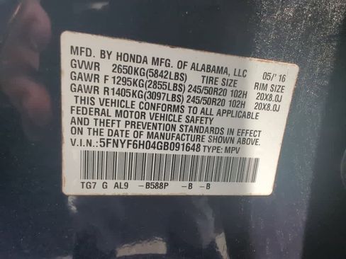Used 2016 Honda Pilot Elite image 6