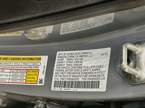 Used 2025 Honda Accord SE image 12