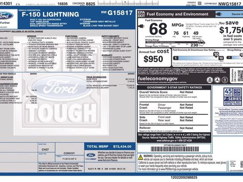 Used 2022 Ford F150 Lightning Lariat AWD/4WD image 6