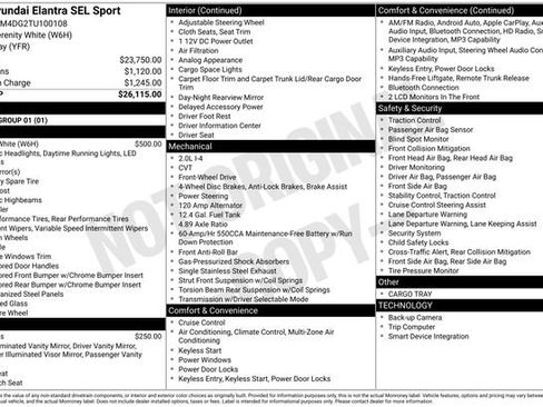 Certified 2026 Hyundai Elantra Sport FWD image 38