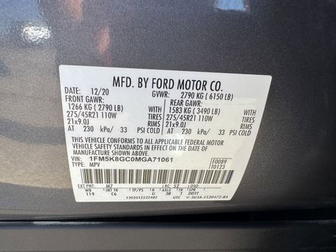 Used 2021 Ford Explorer ST w/ Equipment Group 401A AWD/4WD image 30
