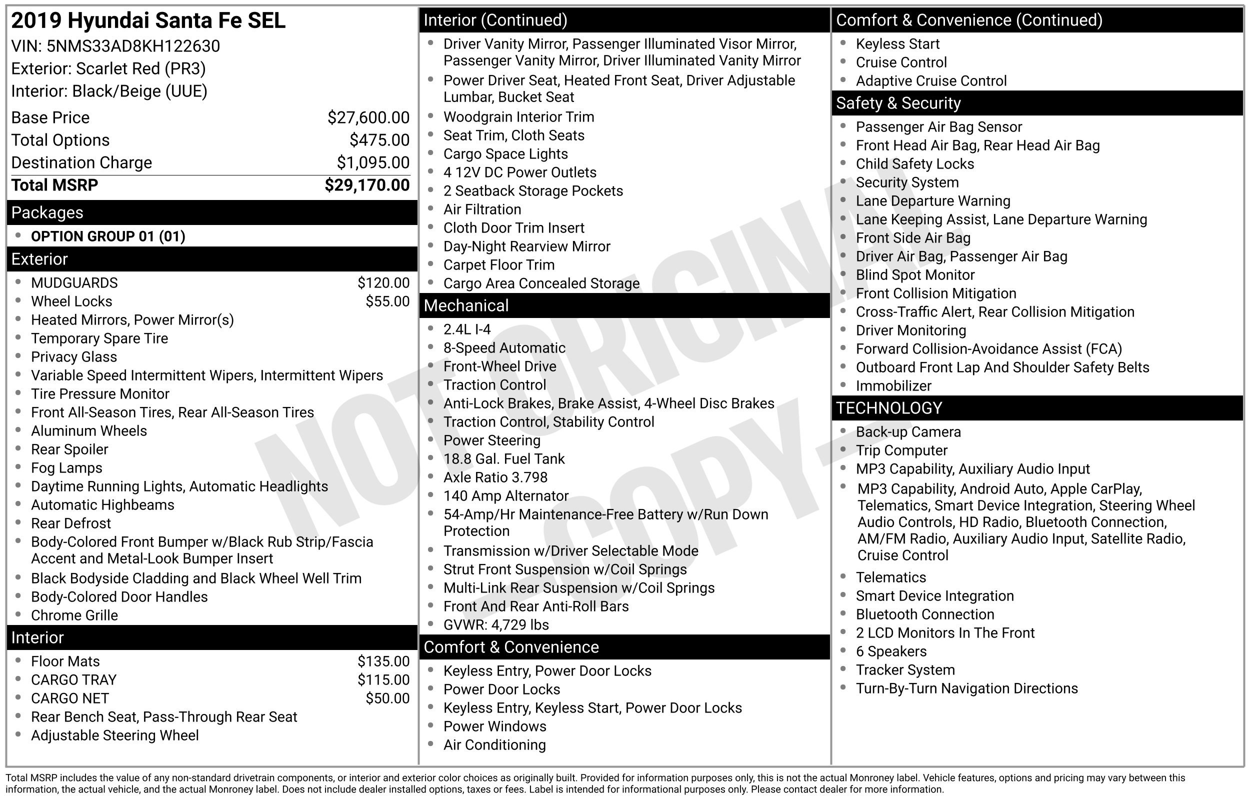 Used 2019 Hyundai Santa Fe SEL FWD image 2