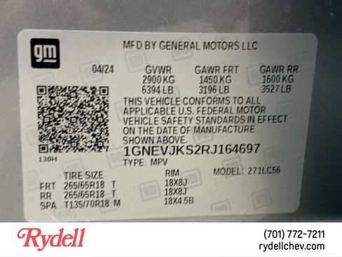 Used 2024 Chevrolet Traverse Z71 w/ Enhanced Driving Package AWD/4WD image 23