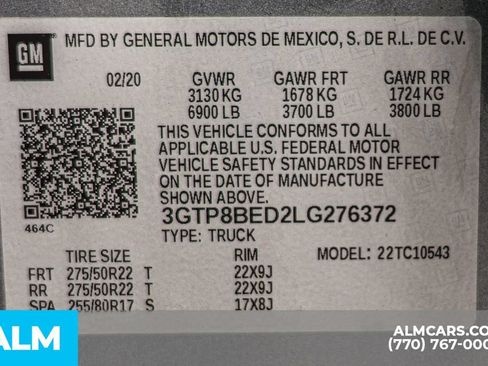 Used 2020 GMC Sierra 1500 SLE w/ SLE Value Package RWD image 54