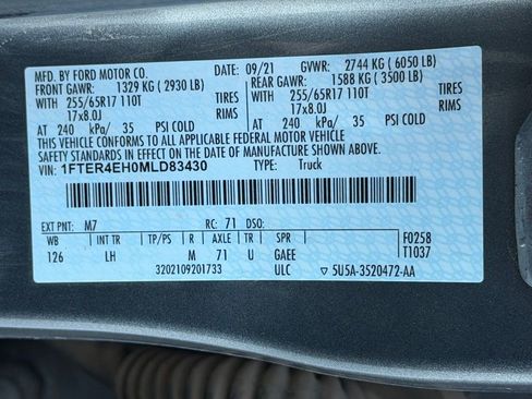 Used 2021 Ford Ranger XLT w/ Equipment Group 301A Mid image 24