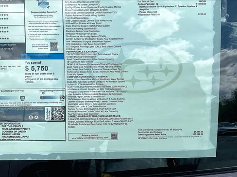 New 2026 Subaru WRX Premium AWD/4WD image 18