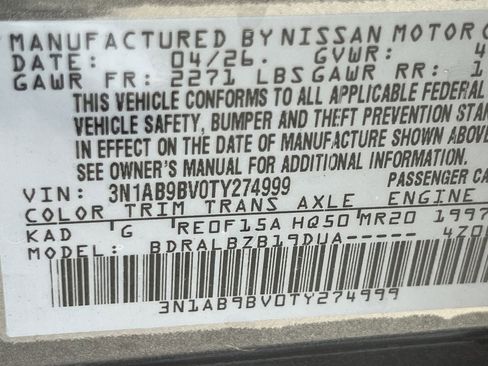 New 2026 Nissan Sentra S FWD image 15