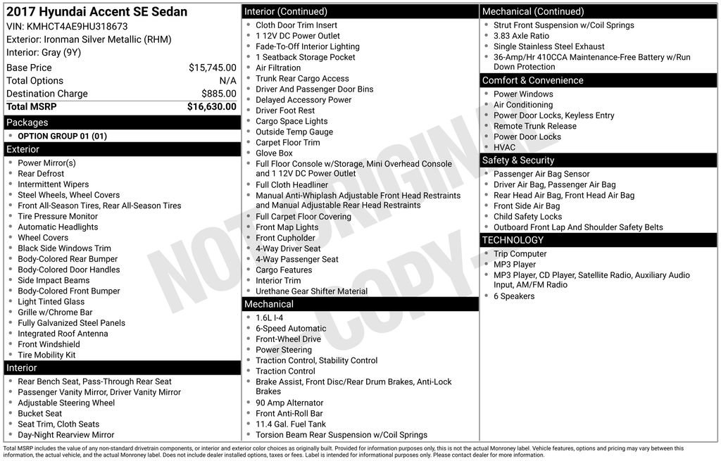 Used 2017 Hyundai Accent SE FWD image 9