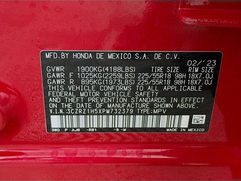 Certified 2023 Honda HR-V Sport image 35