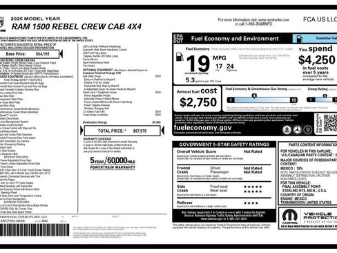 Used 2025 RAM 1500 Rebel w/ Bed Utility Group AWD/4WD image 4