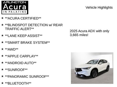 Certified 2025 Acura ADX A-Spec AWD/4WD image 7