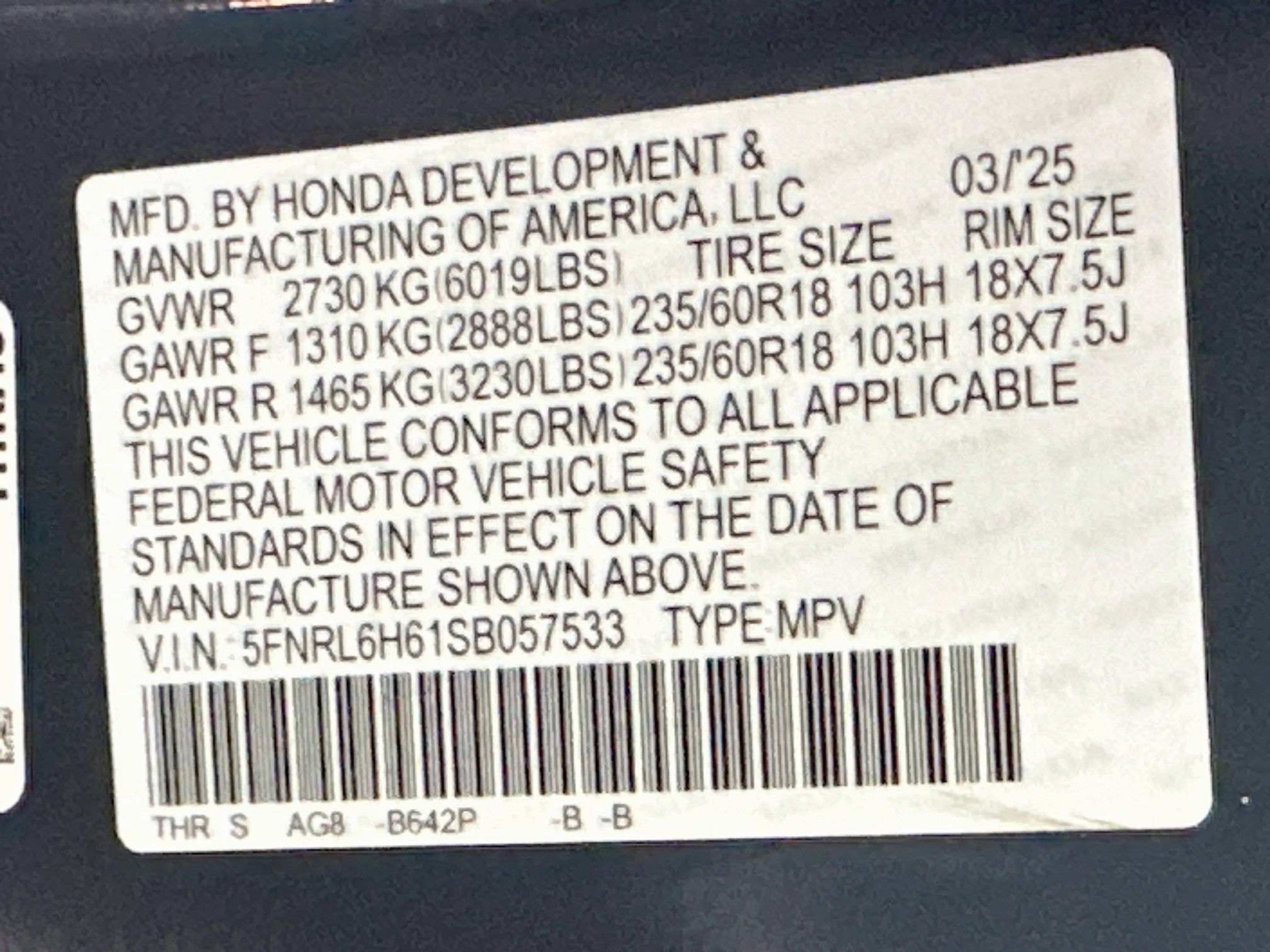 Used 2025 Honda Odyssey EX-L image 12