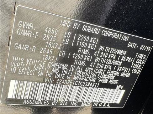 Used 2019 Subaru Outback 3.6R Touring AWD/4WD image 22
