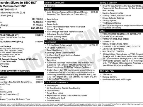 Used 2021 Chevrolet Silverado 1500 RST w/ Z71 Off-Road Package AWD/4WD image 2