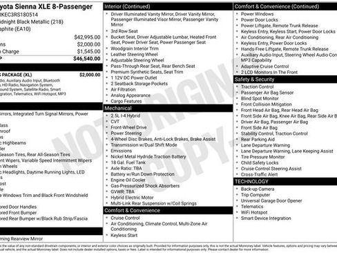 Used 2024 Toyota Sienna XLE w/ XLE Plus Package FWD image 11