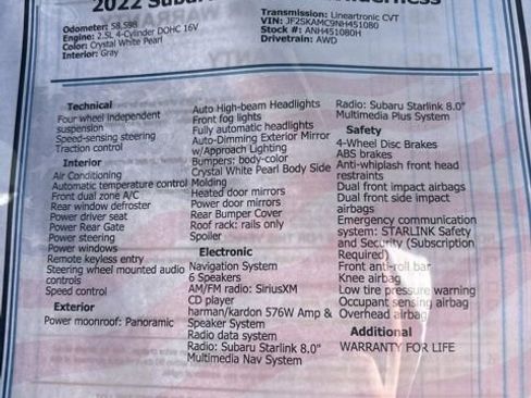 Used 2022 Subaru Forester Wilderness image 98