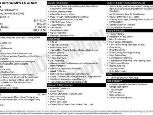 Used 2023 Kia Carnival LX FWD image 3