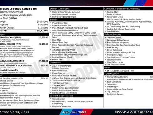Used 2025 BMW 330i Sedan w/ M Sport Package RWD image 3